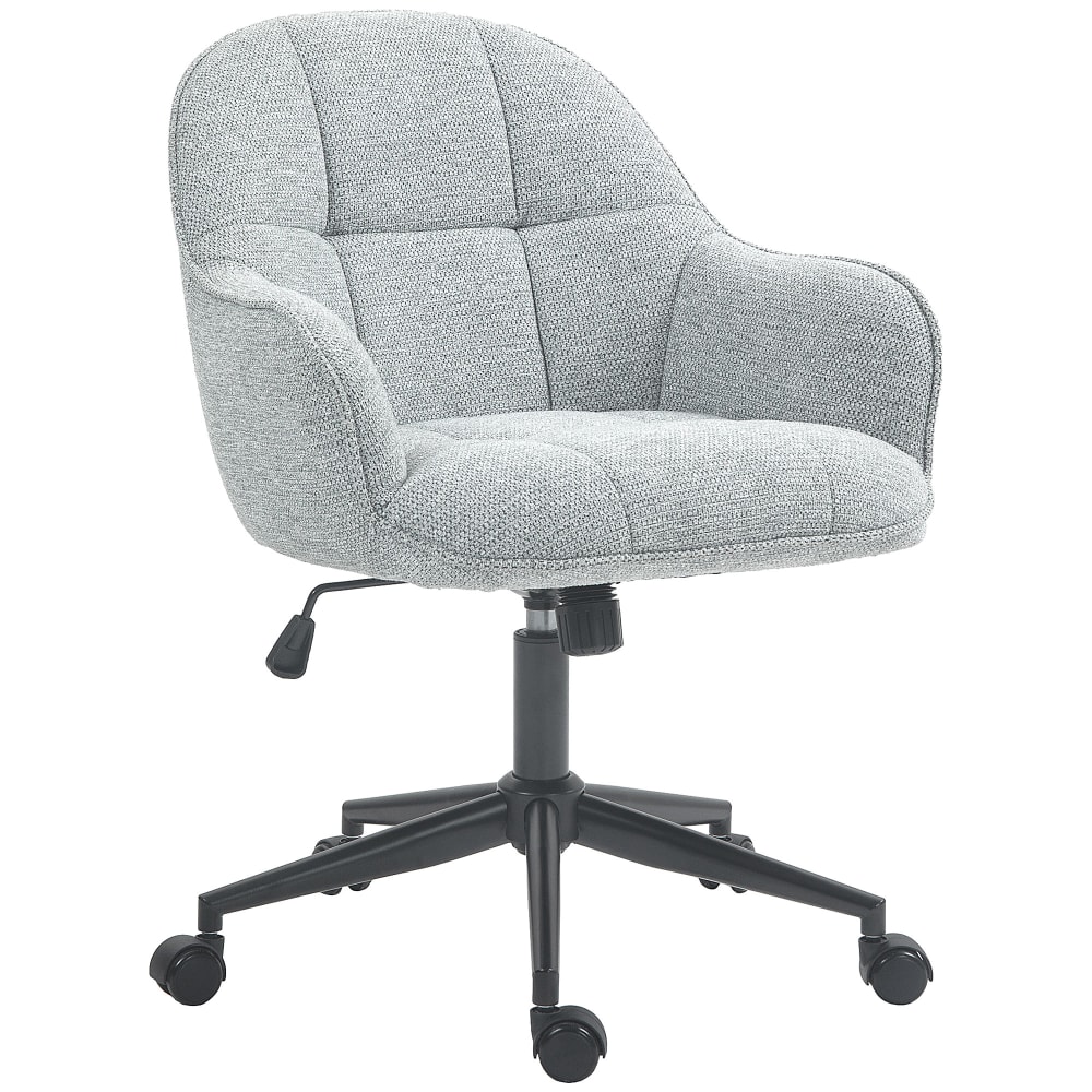 Fauteuil de bureau hauteur réglable tissu gris