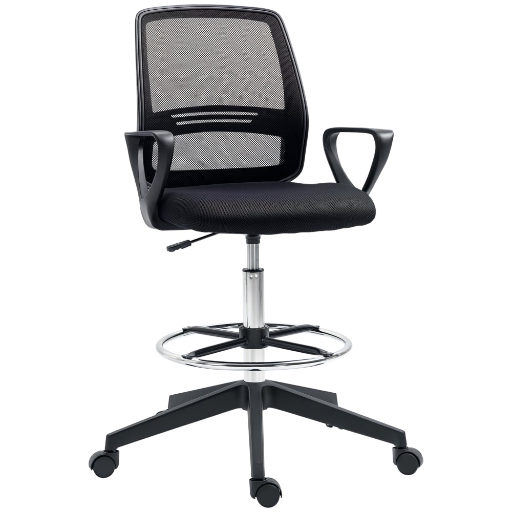 Fauteuil de bureau assise haute réglable maille respirante noir