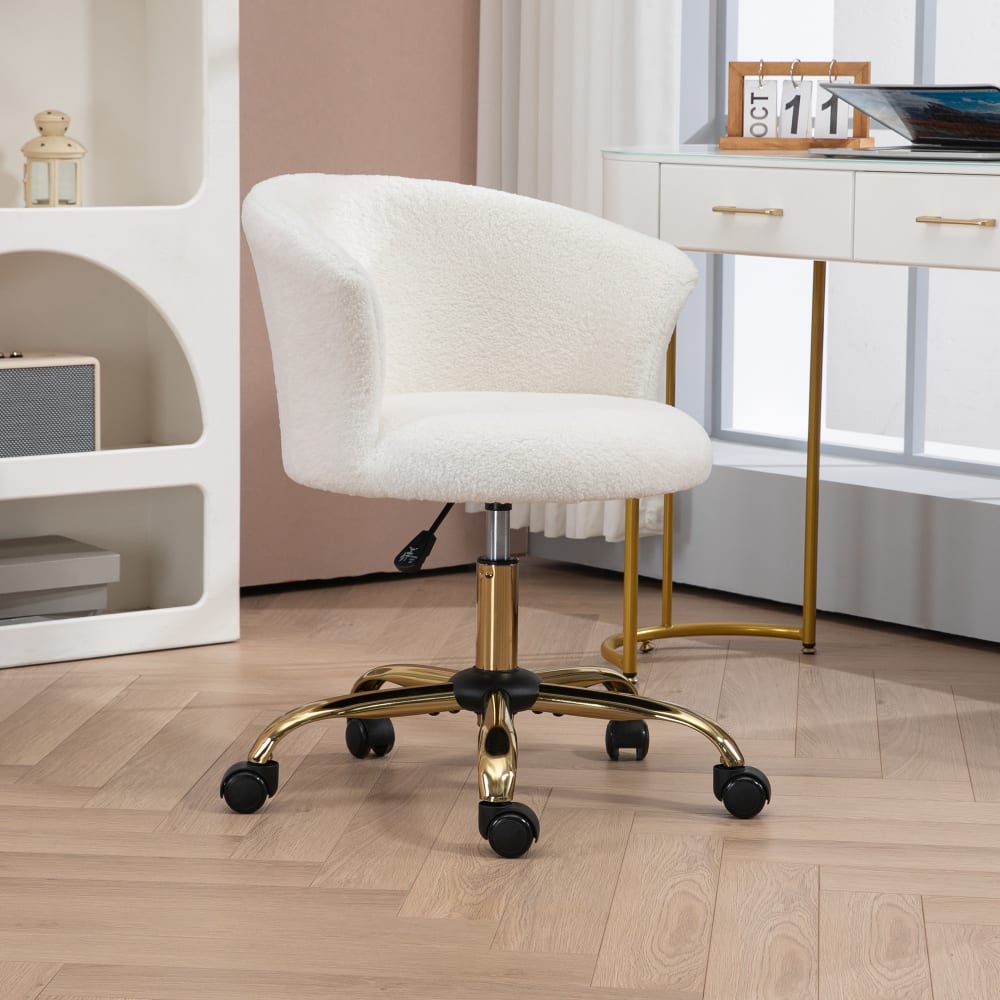 Weißstahl-Dreh-Bürostuhl, ergonomisch - Maisons Du Monde