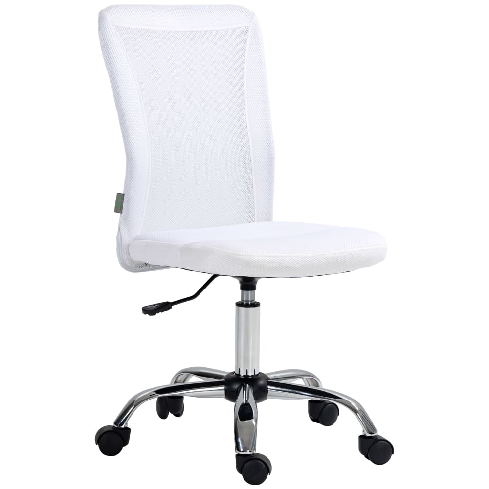 Vinsetto Ergonomischer Bürostuhl, höhenverstellbar & weiß Mesh - Pes - Polyester
