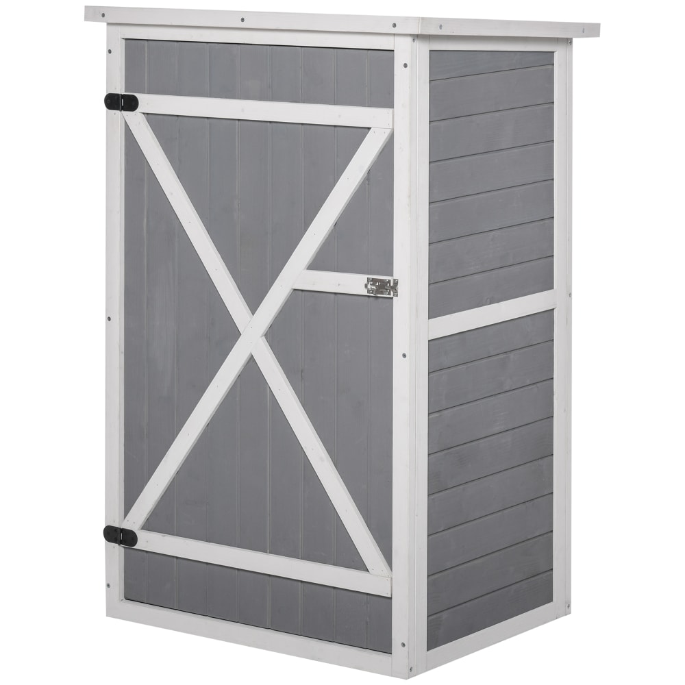 Armoire abri de jardin grande porte verrouillable bois massif