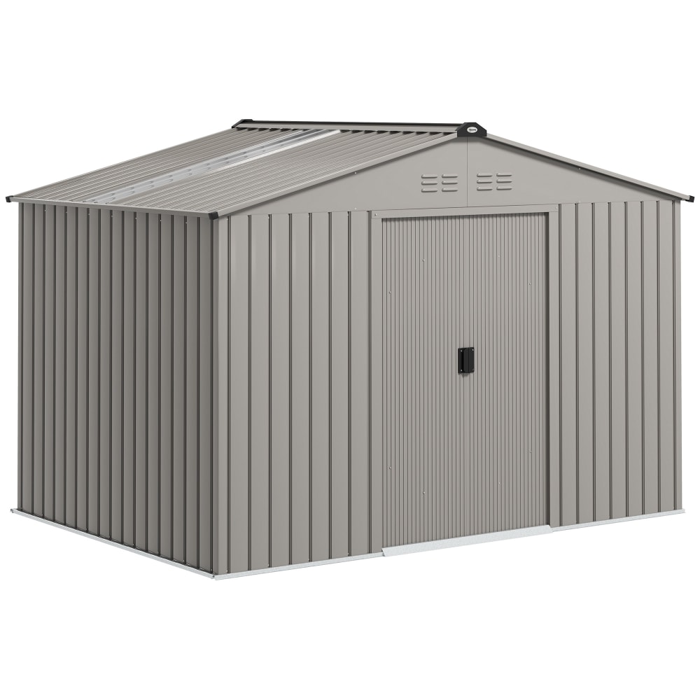 Abri de jardin en métal 54 m² métal anthracite