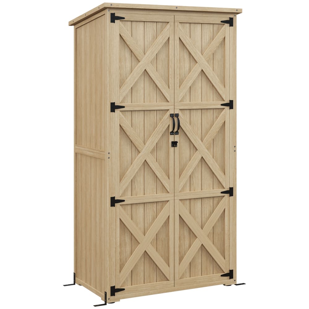 Armoire de jardin toit bitumé étanche bois pin autoclave