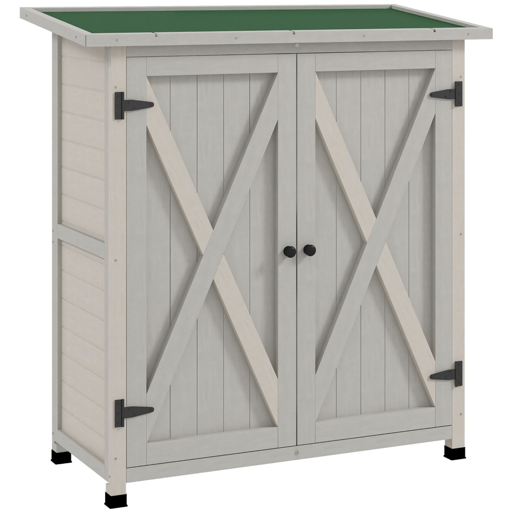 Abri de jardin toit bitumé étanche bois massif pin gris