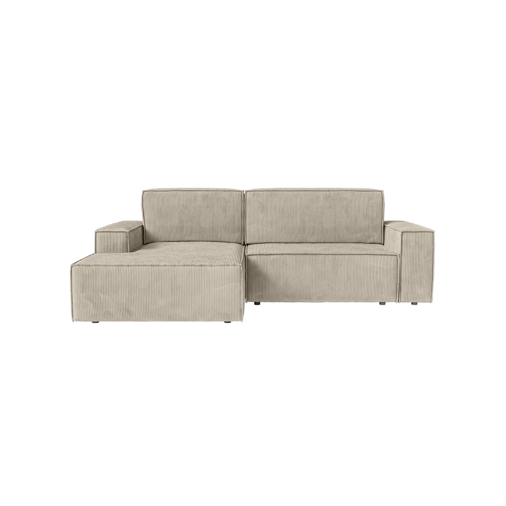 Fedve Ecksofa mit Cordbezug 3-Sitzer, Beige Beige Pes - Polyester