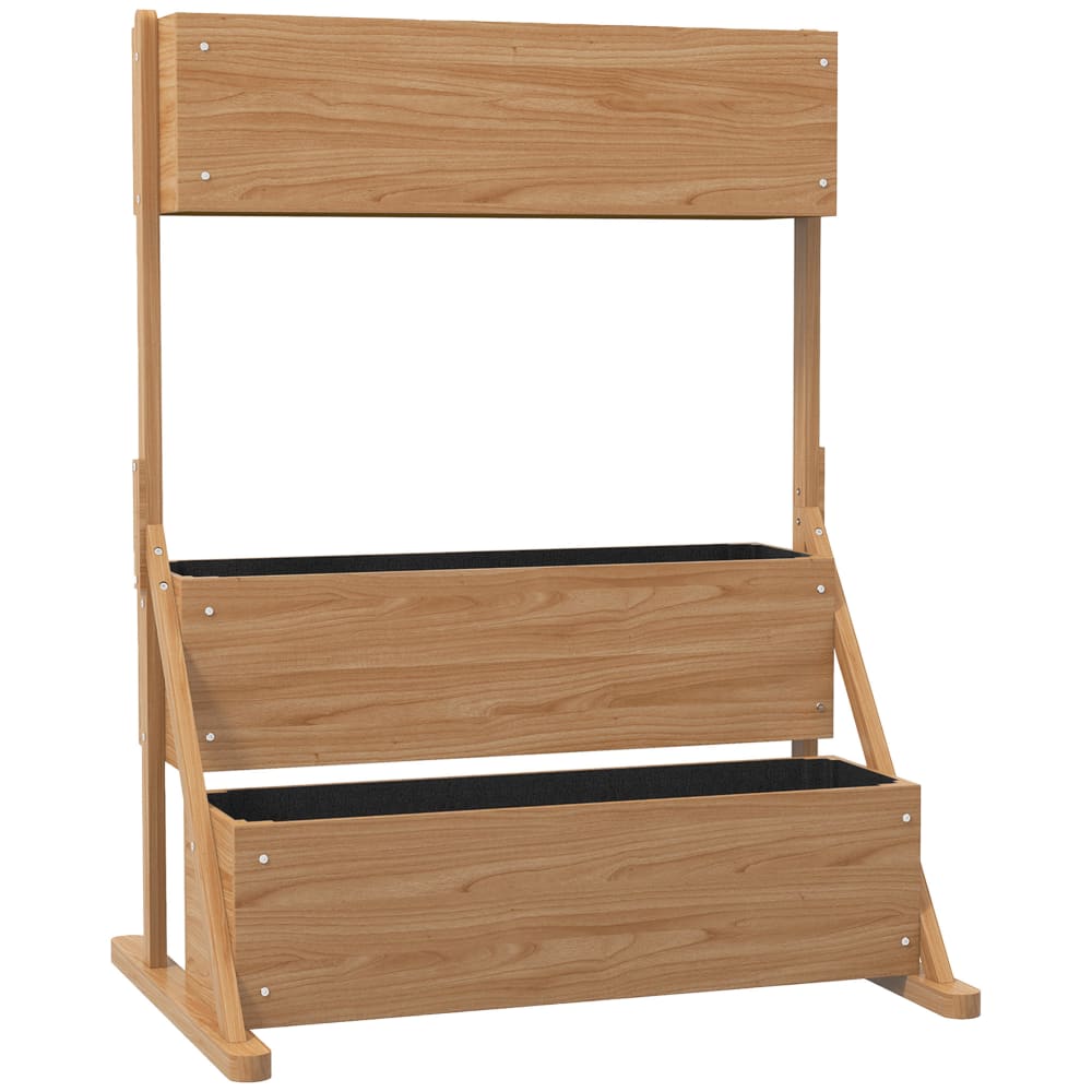 Jardinière sur pieds surélevée carré potager 3 niveaux en bois