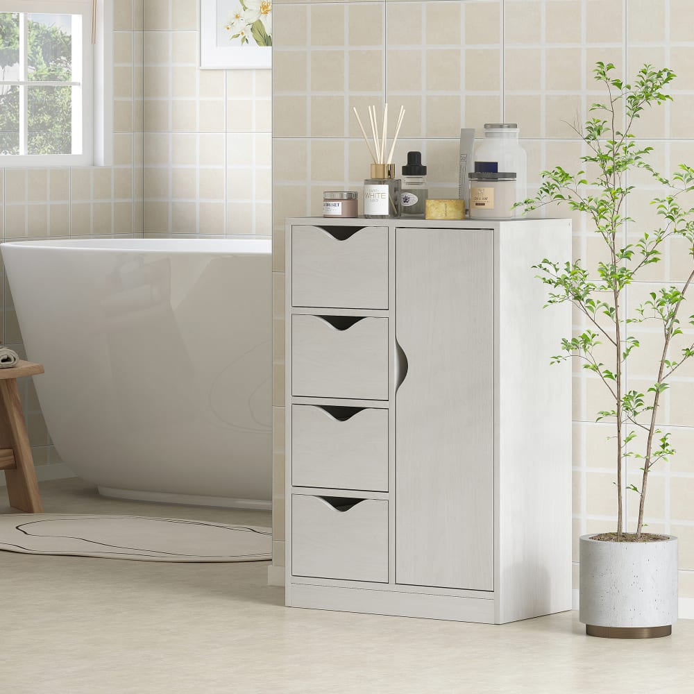 Moderner Kommodenbuffet 4 Schubladen Weißholz - Maisons Du Monde