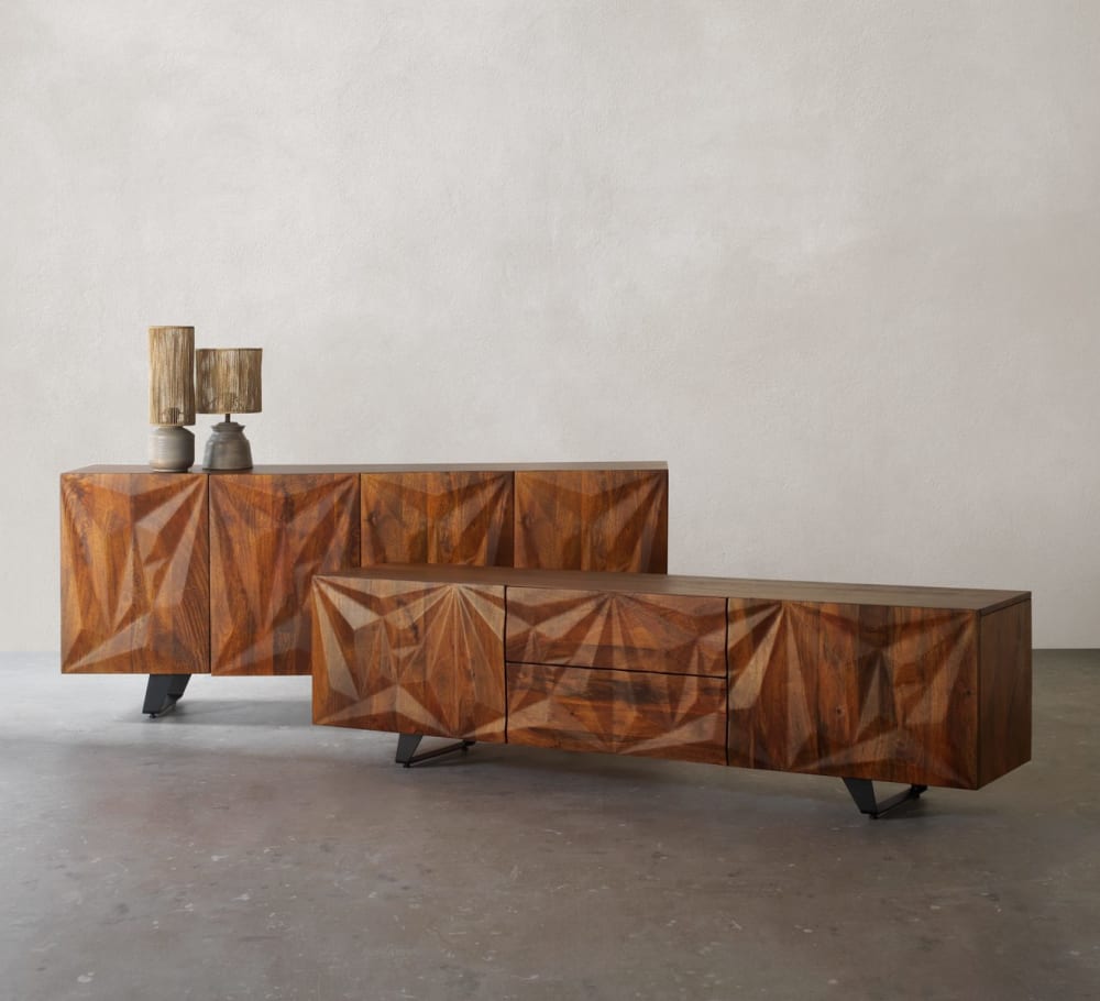 Sideboard mit 4 Türen aus massivem Mangoholz - Maisons Du Monde