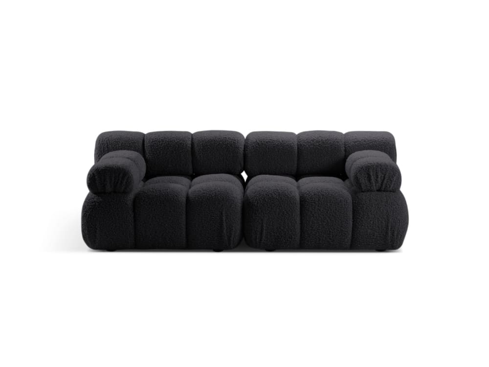 Canapé modulaire 2 places en bouclé graphite