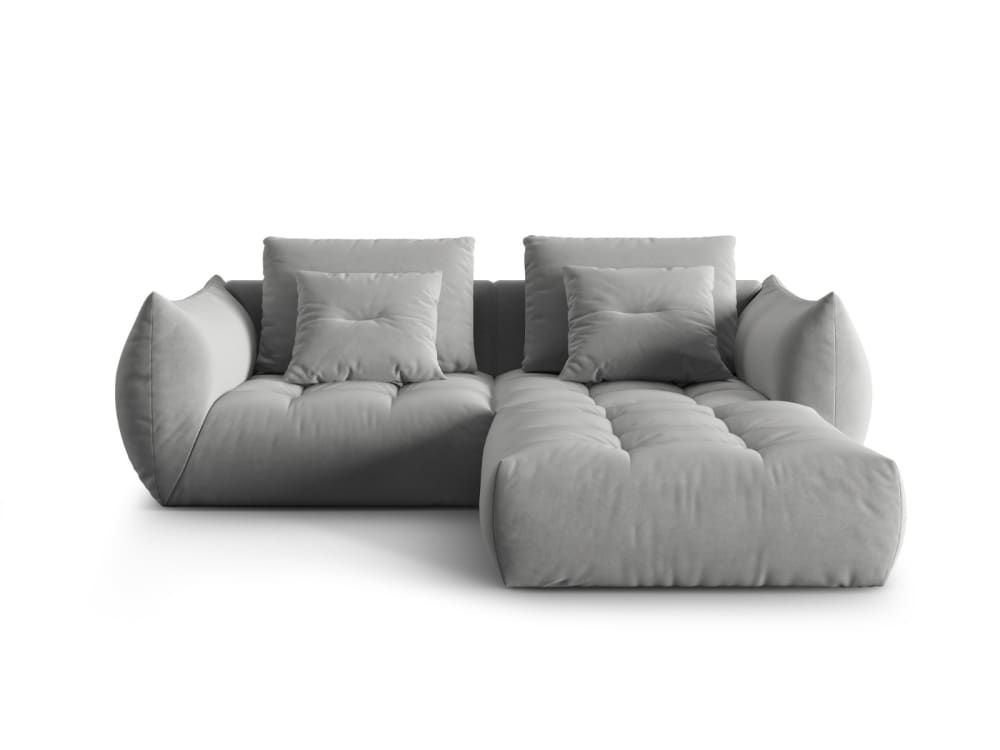 Canapé modulaire 3 places en velours gris