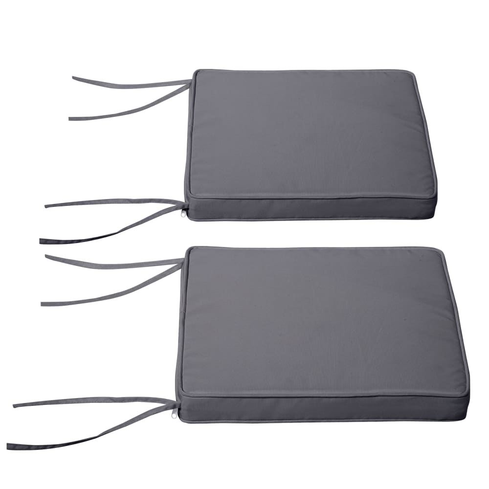 Coussin chaise jardin déhoussable polyester gris foncé