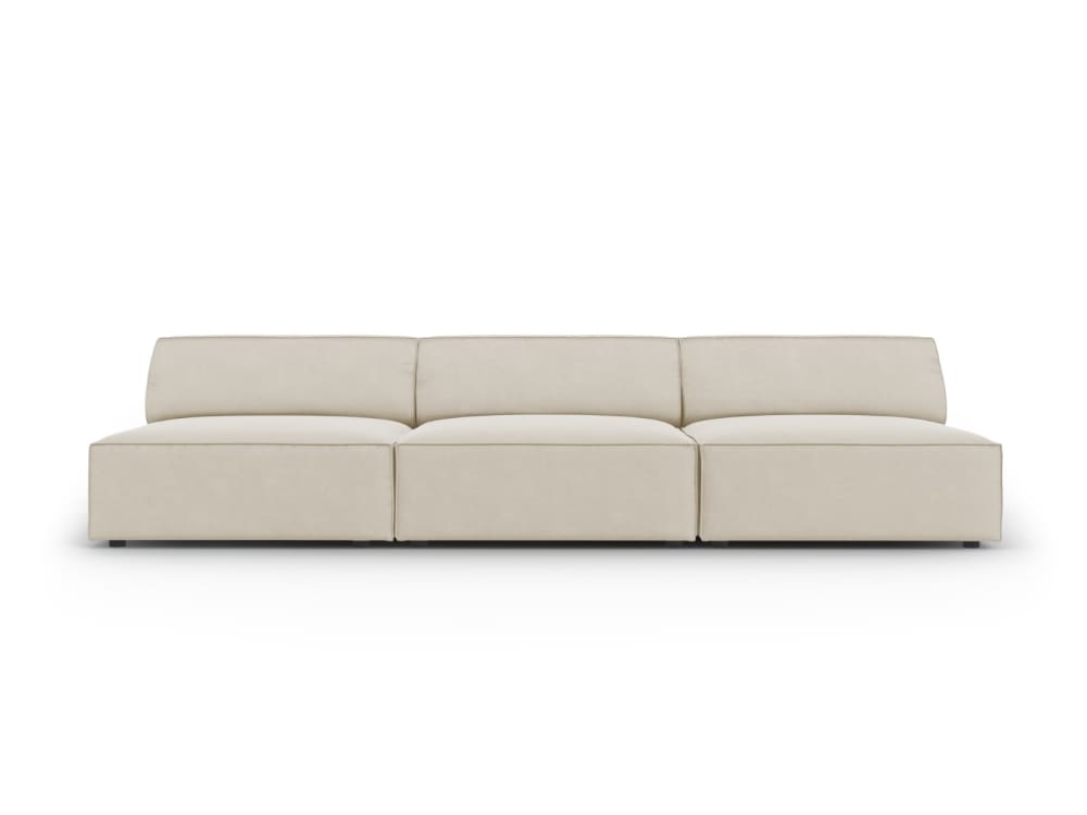 Canapé 3 places en velours beige foncé