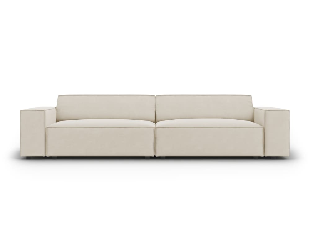 Canapé 4 places en velours beige foncé