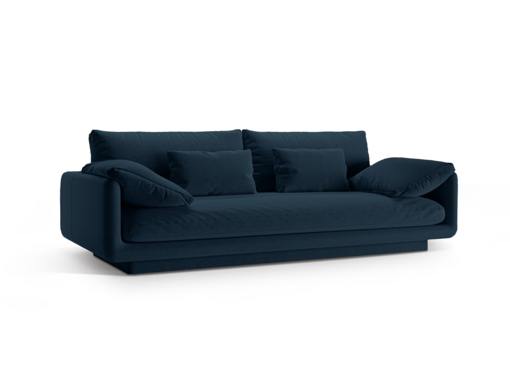 Canapé 3 places en tissu structurel bleu marine