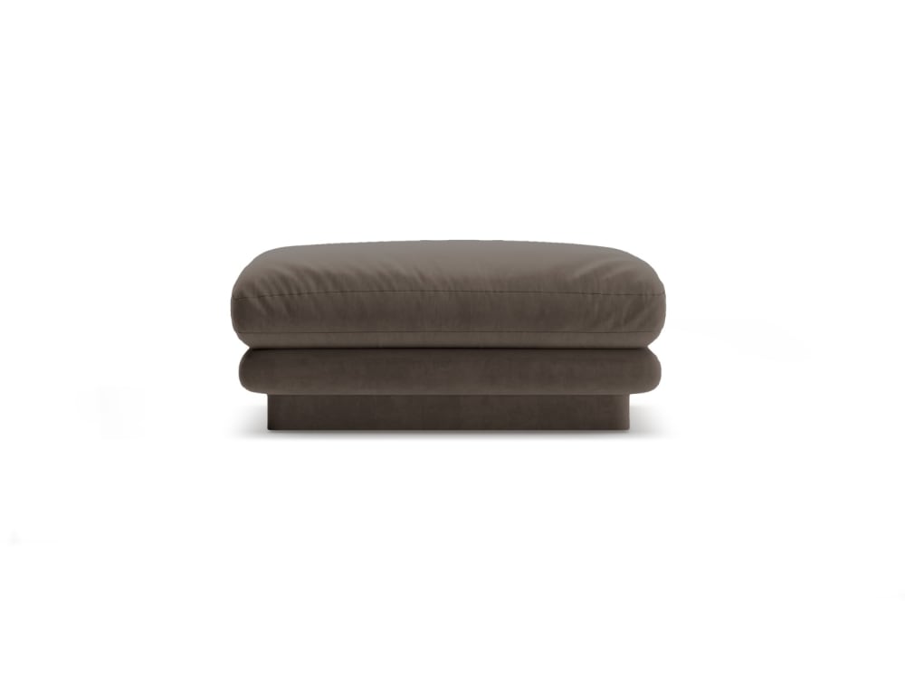Pouf en velours ébène