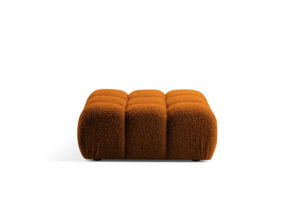 Pouf en bouclé brique