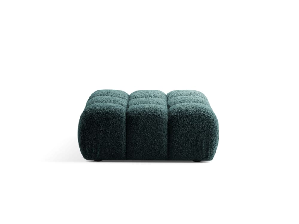 Pouf en bouclé pétrole