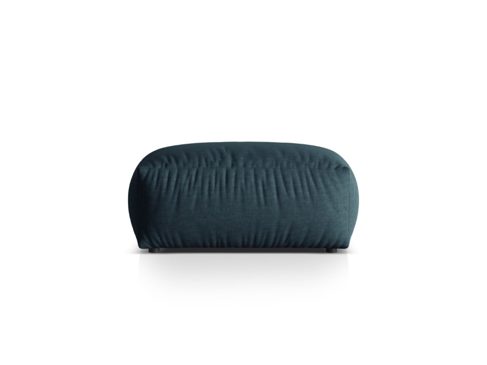 Pouf en tissu structurel blue jeans
