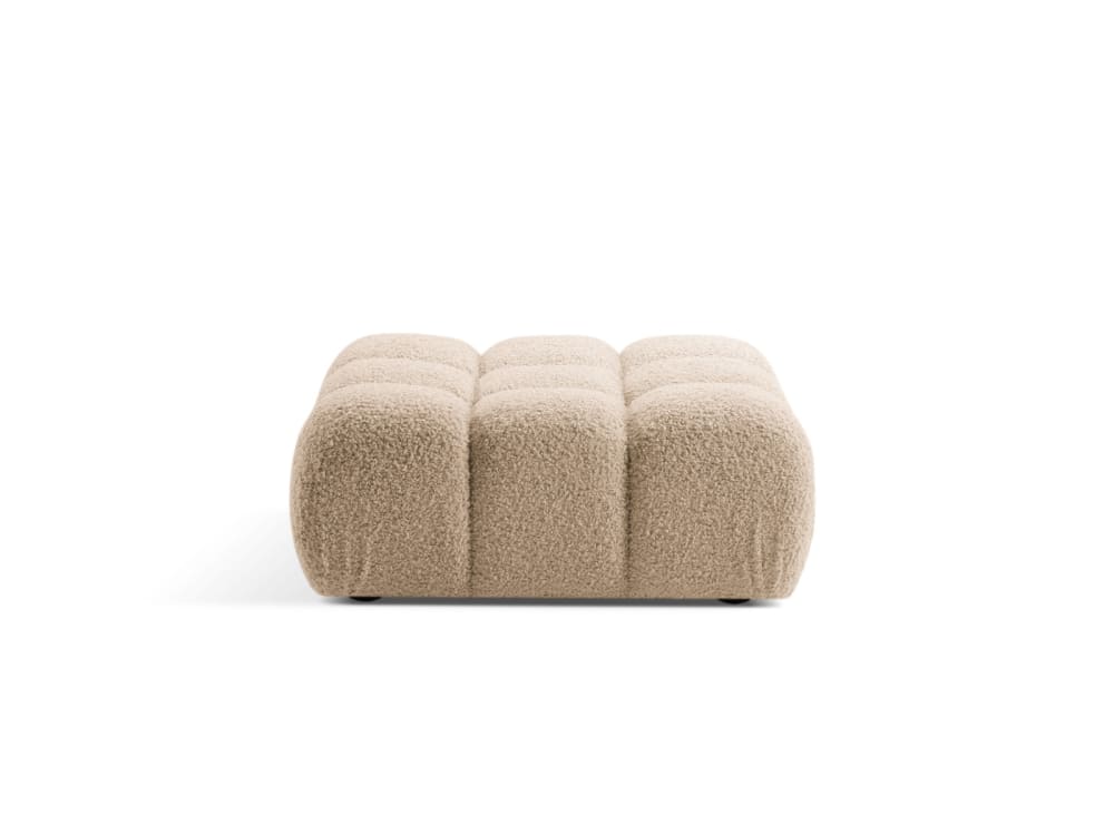 Pouf en bouclé le sable