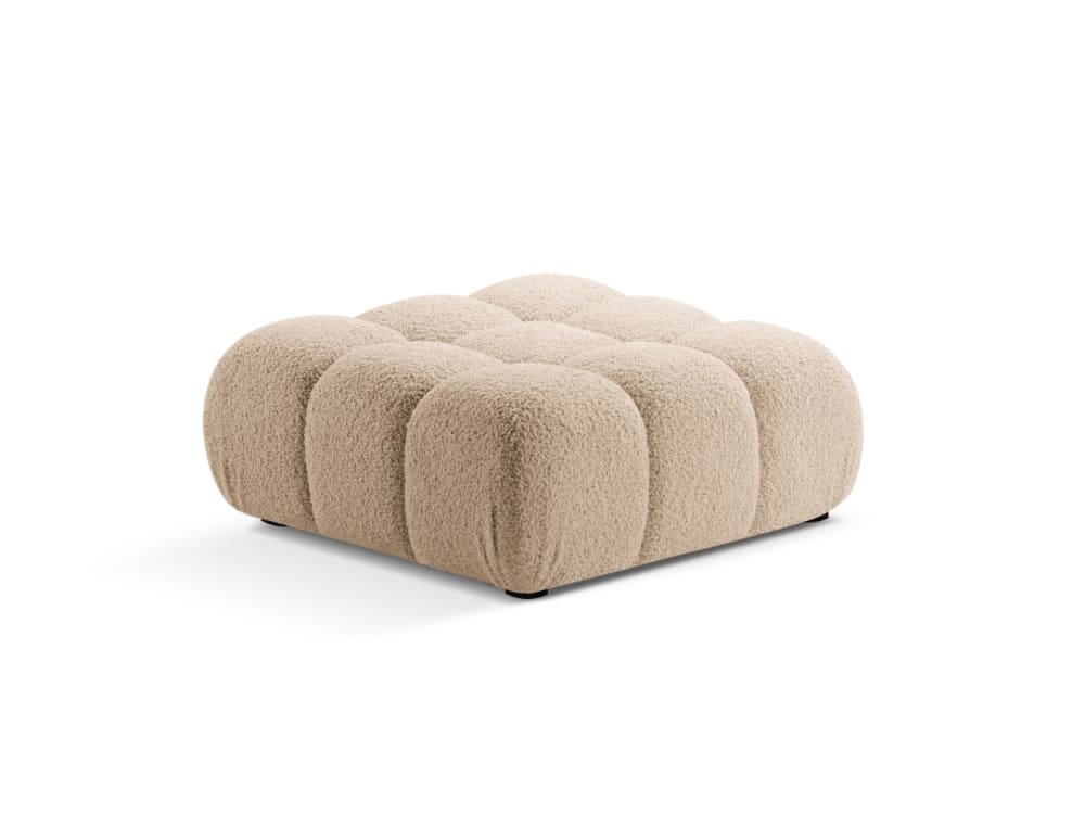 Pouf en bouclé le sable