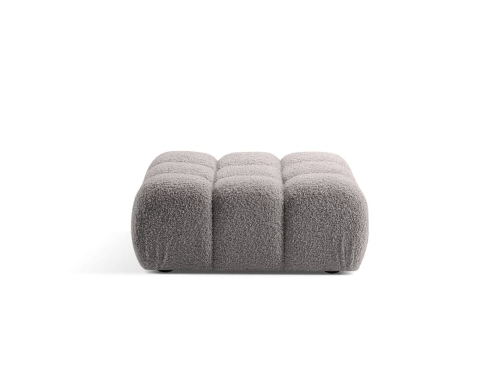 Pouf en bouclé gris - clair