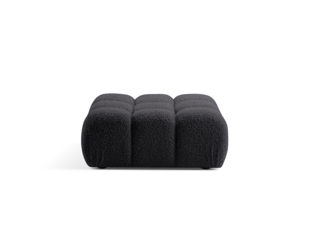 Pouf en bouclé graphite