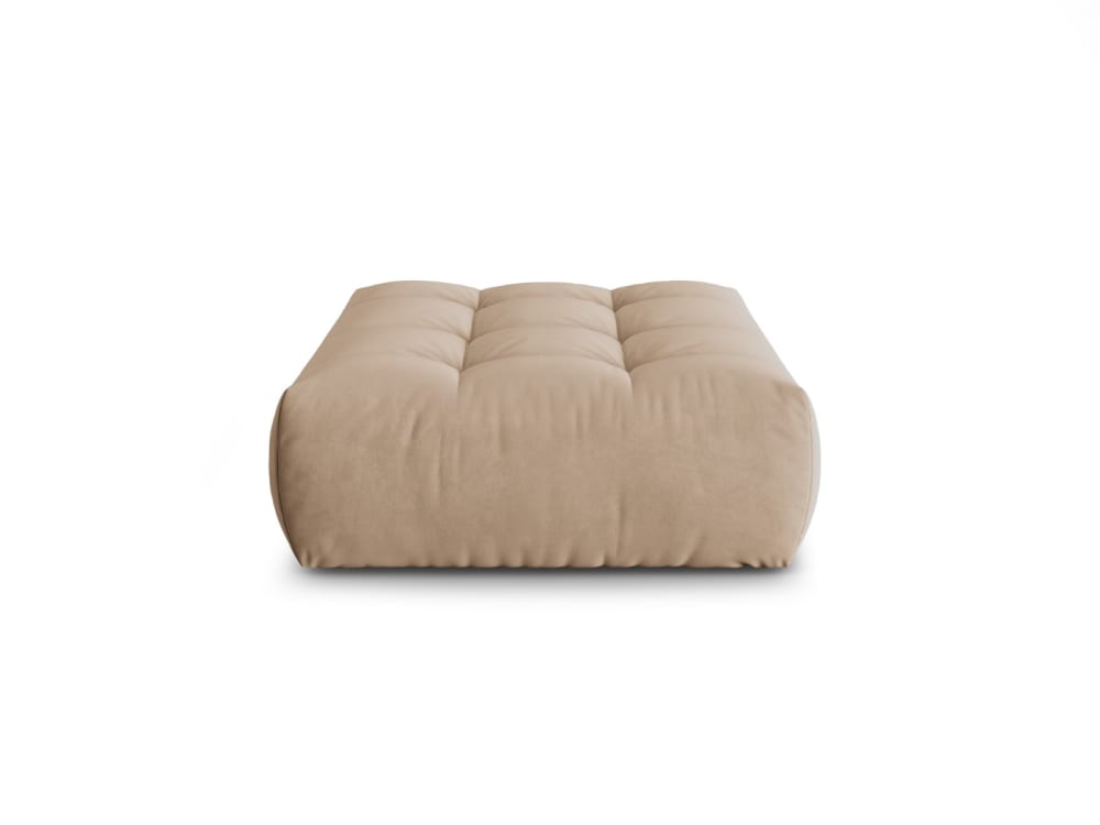 Pouf en velours le sable