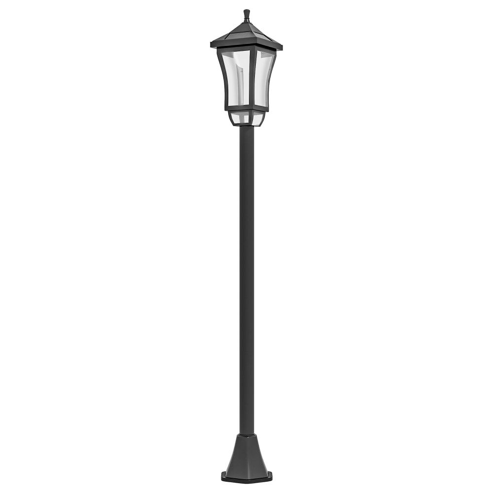 Lampadaire extérieur solaire led noir