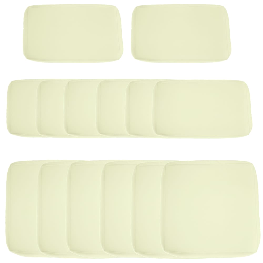 Housses rechange coussins - déperlant polyester crème