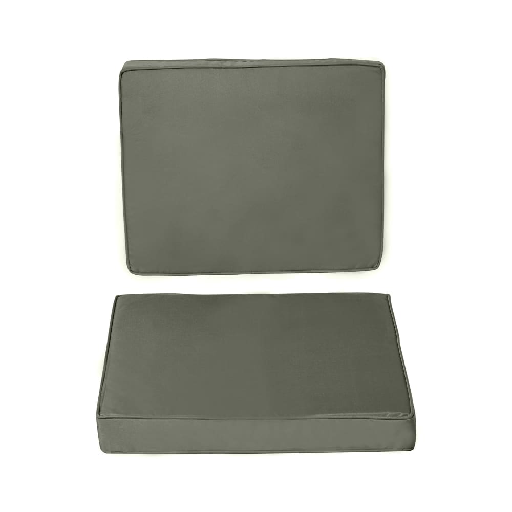 Coussin de chaise déhoussable polyester gris foncé