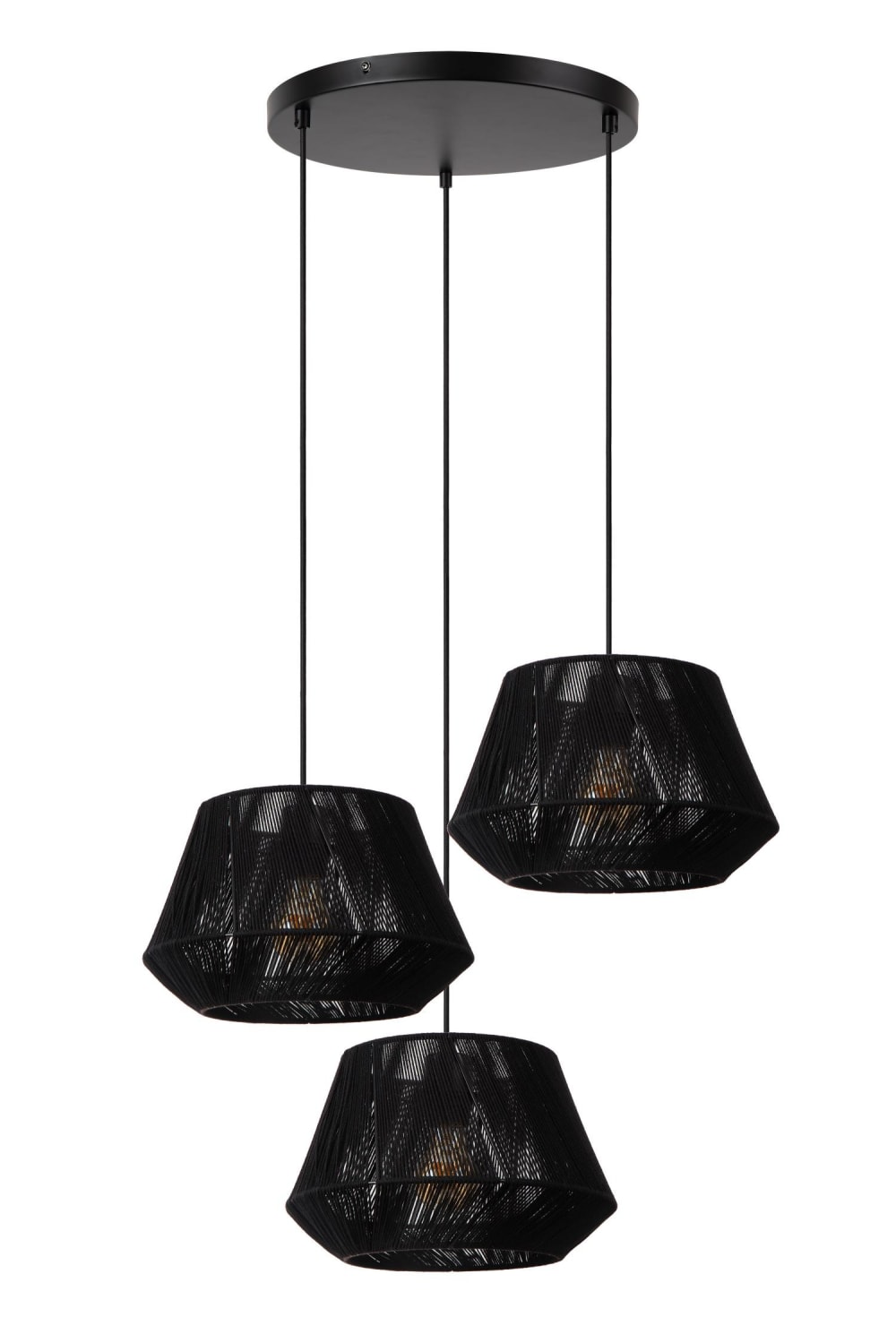 Suspension coton 3 lumières noir — vue 4
