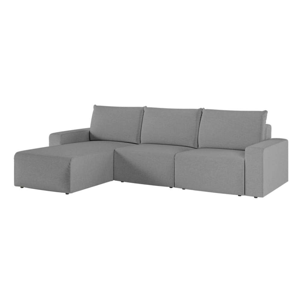 Canapé d'angle réversible 4 places tissu Gris