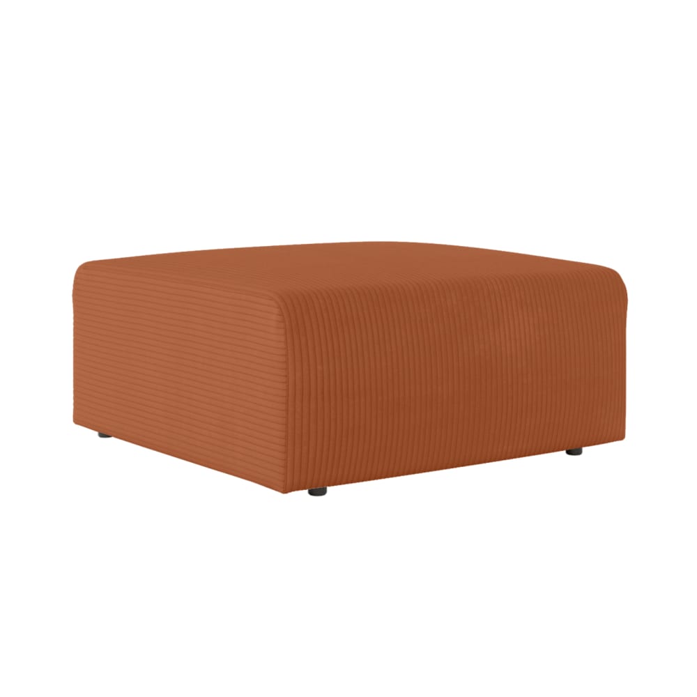 Pouf en velours côtelé - terracotta — Beyit