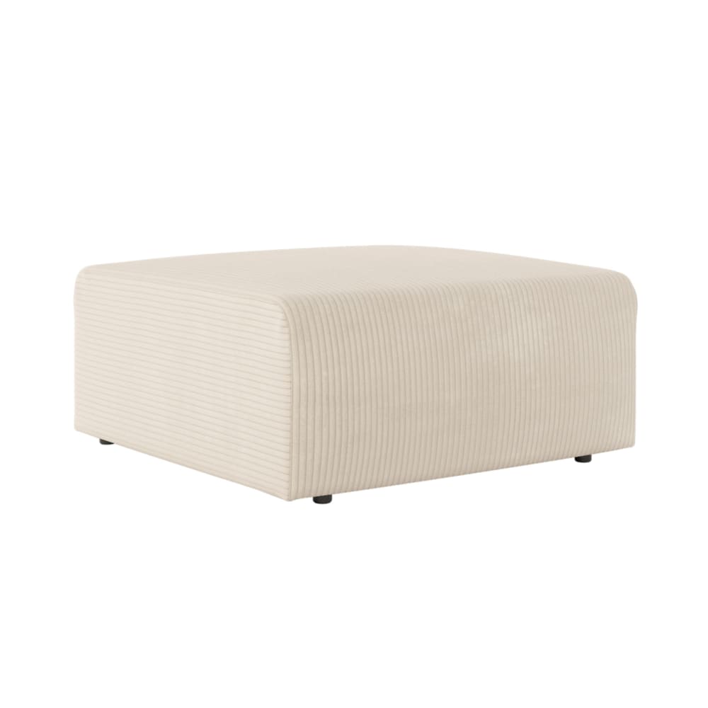 Pouf en velours côtelé - beige — Beyit