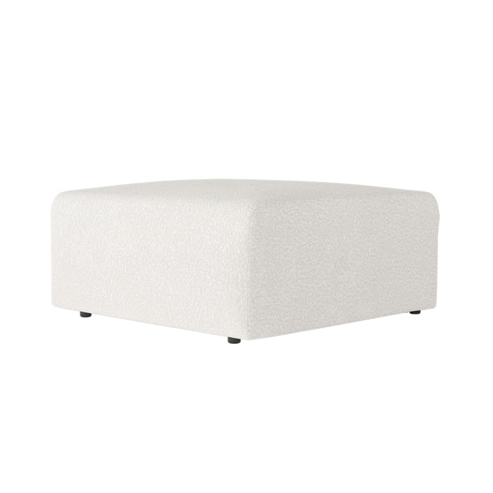Pouf en tissu bouclette - blanc — Beyit