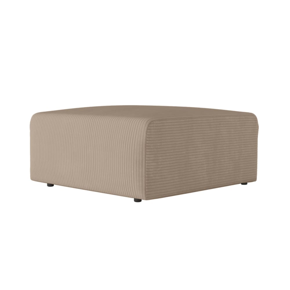 Pouf en velours côtelé - taupe — Beyit