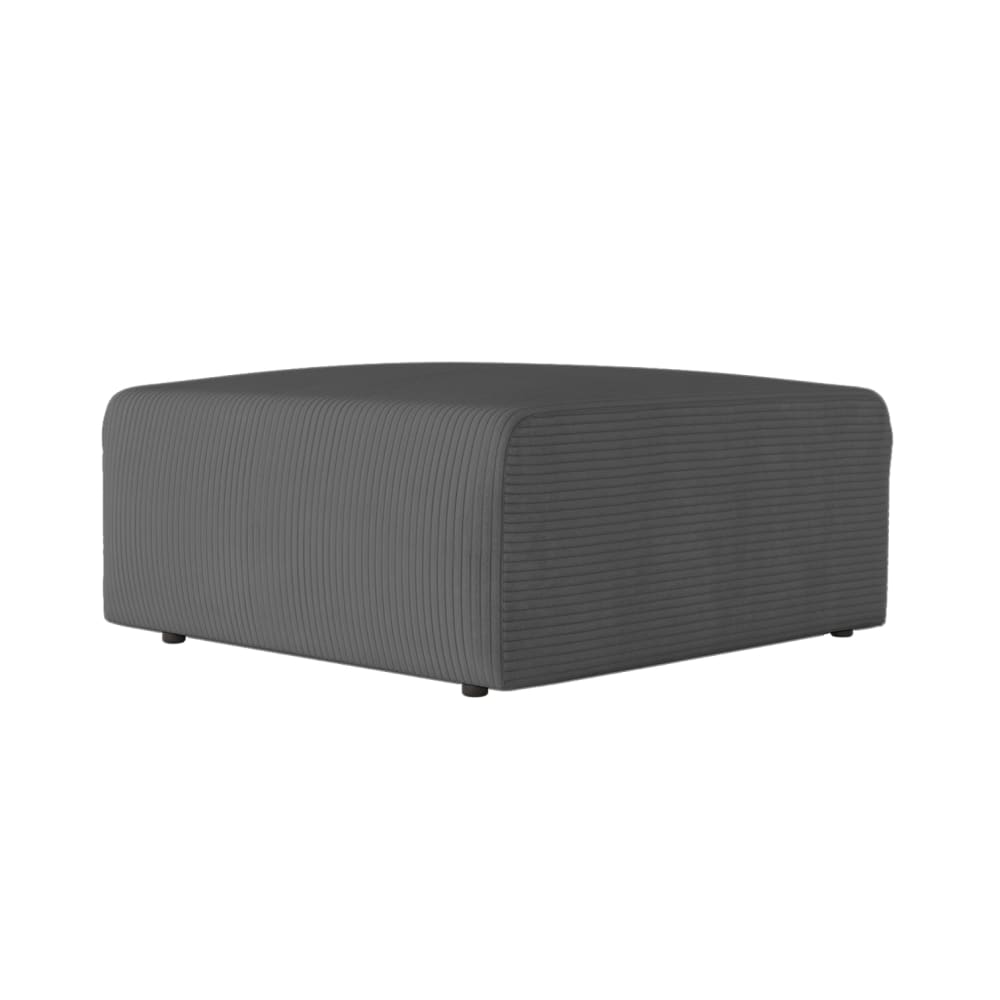 Pouf en velours côtelé - gris — Beyit