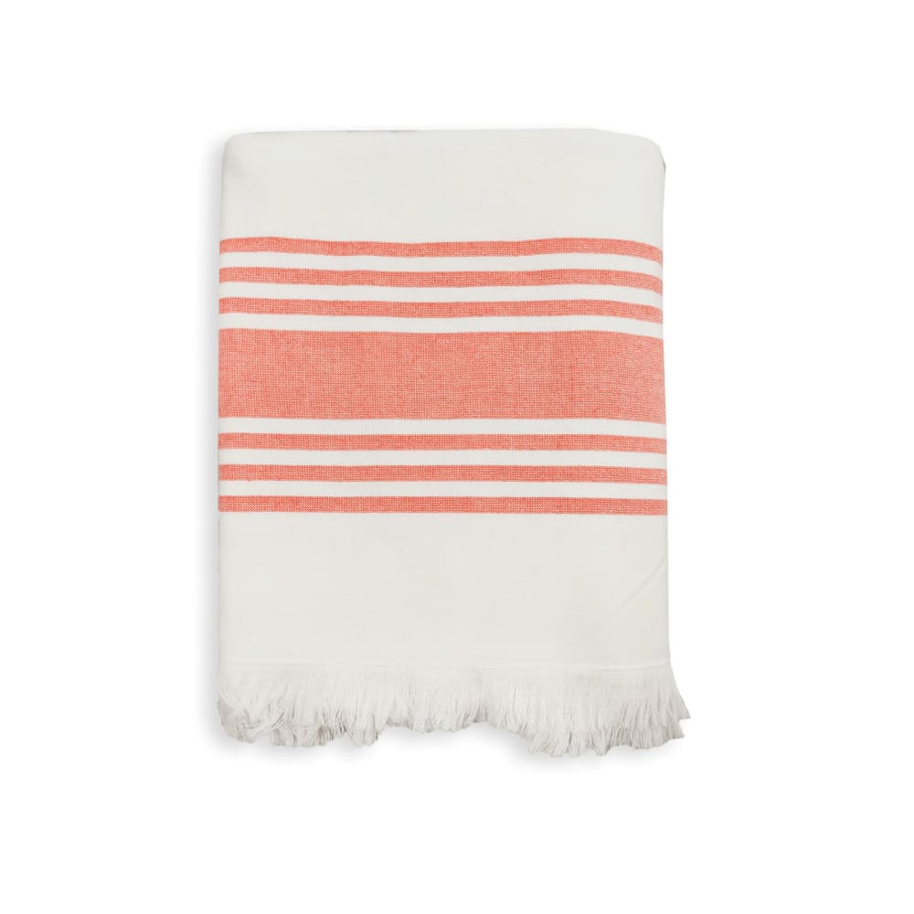 Fouta doublée éponge Karabuk mandarine  90x160