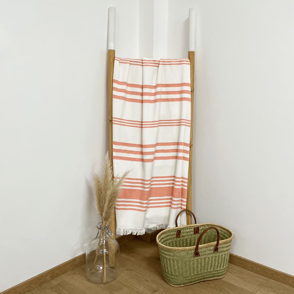 Fouta doublée éponge Karabuk mandarine  90x160 - Maisons du Monde