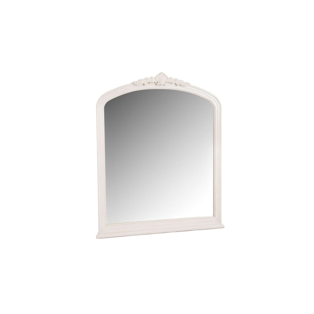 Miroir à moulures en bois de style romantique H145 blanc