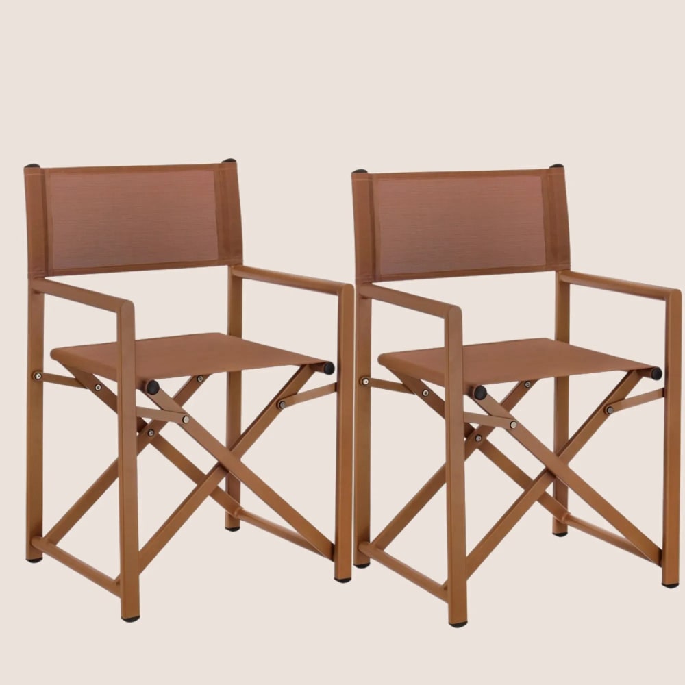 lot de 2 chaises de metteur en scène pliables d'extérieur