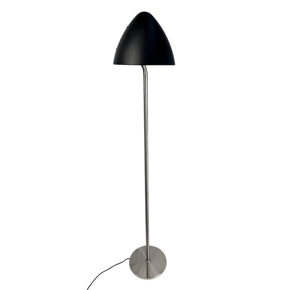 Dyberg Larsen Stehleuchte aus Metall h 128 cm d 25 cm, Stahl style modern Silber Metall
