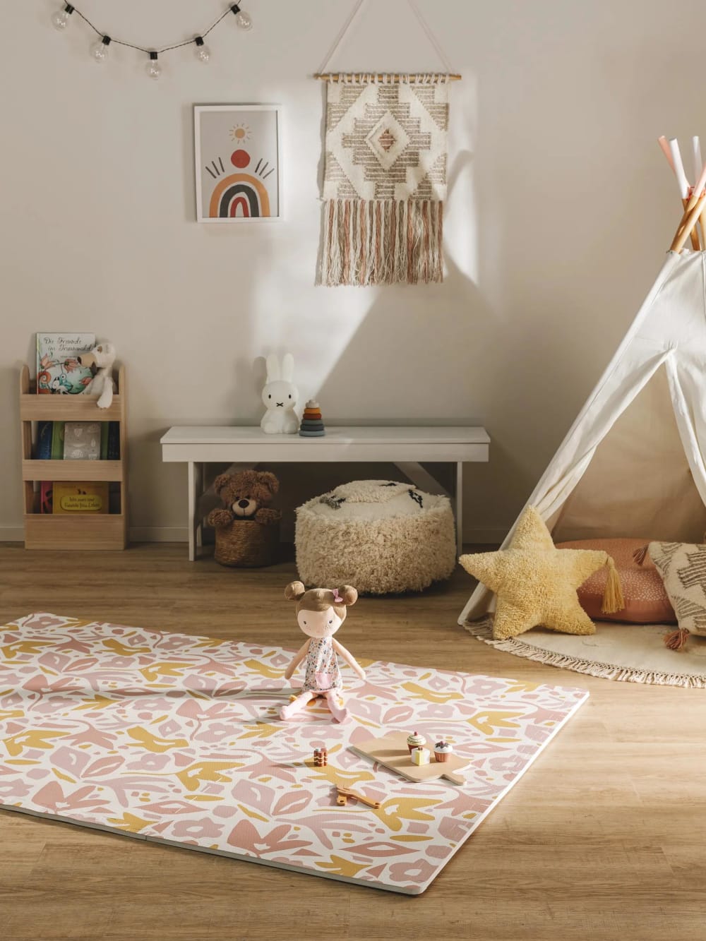 Benuta Spielmatte rosa 120x180 ROT PVC - POLYVINLYCHLORID Kinder