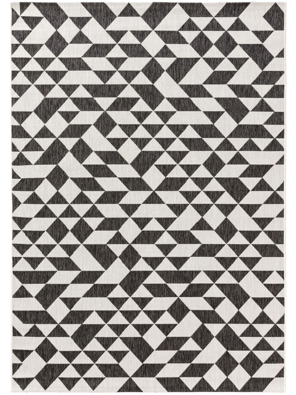 Tapis d'extérieur & intérieur noir 200x300