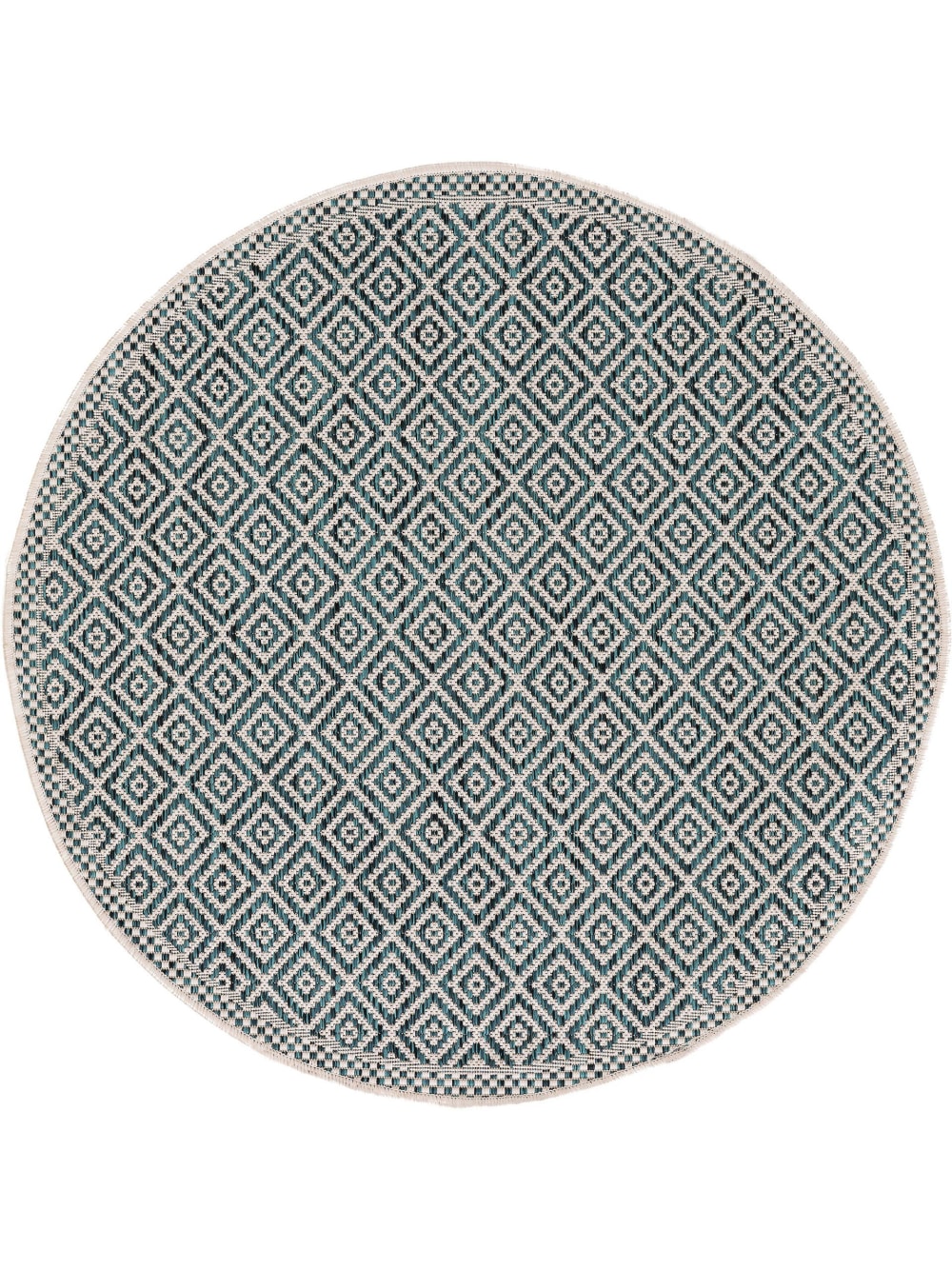 Tapis d'extérieur & intérieur bleu D 150 rond