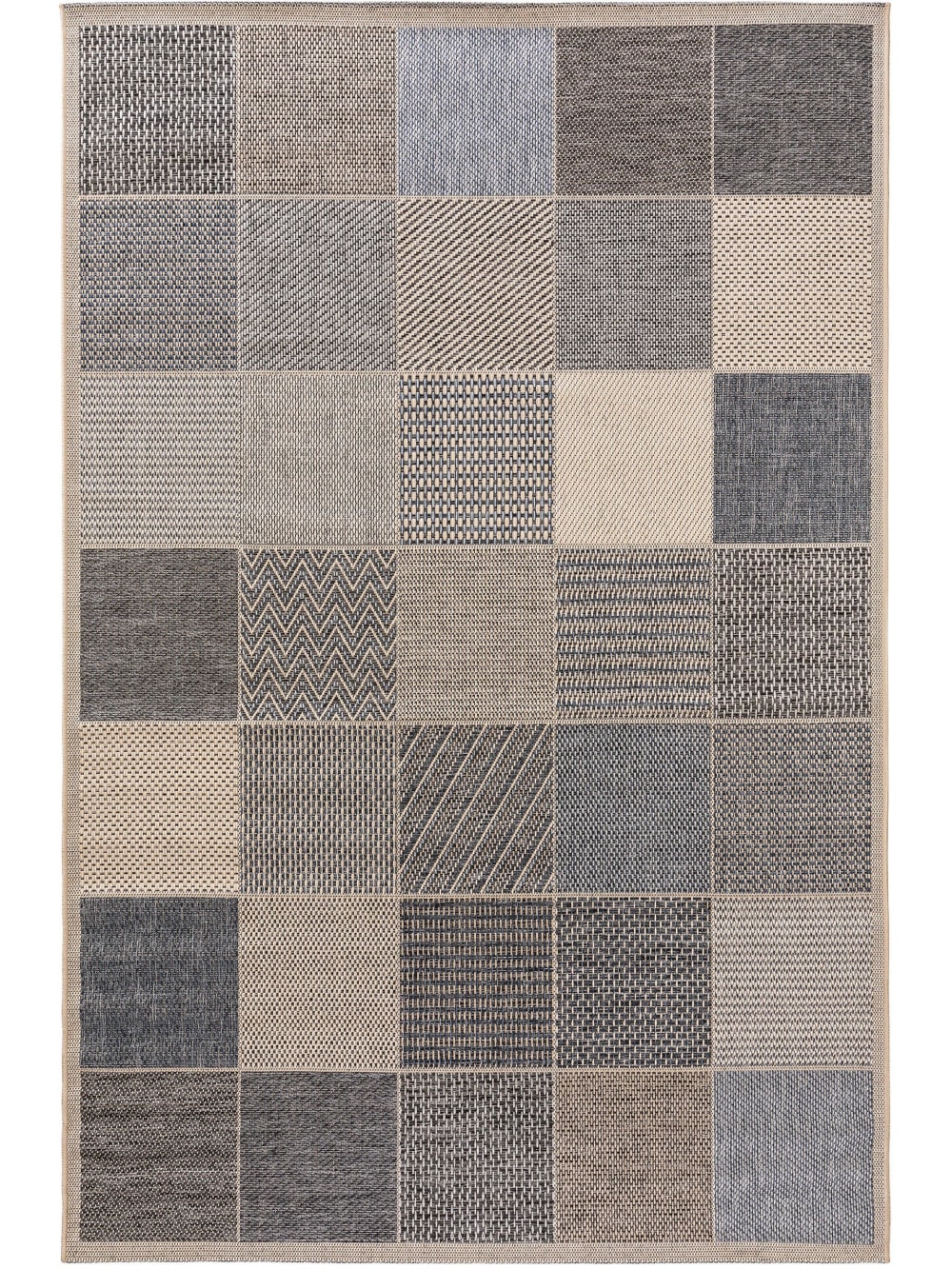 Alfombra de exterior & interior azul 133x190