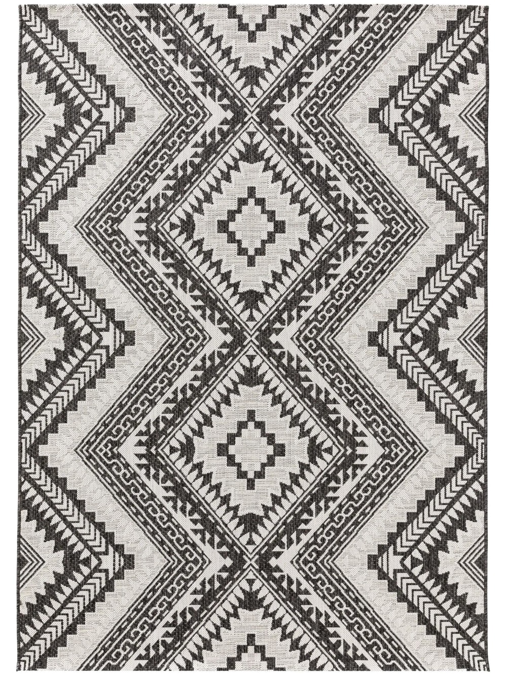 Tapis d'extérieur & intérieur noir 120x170