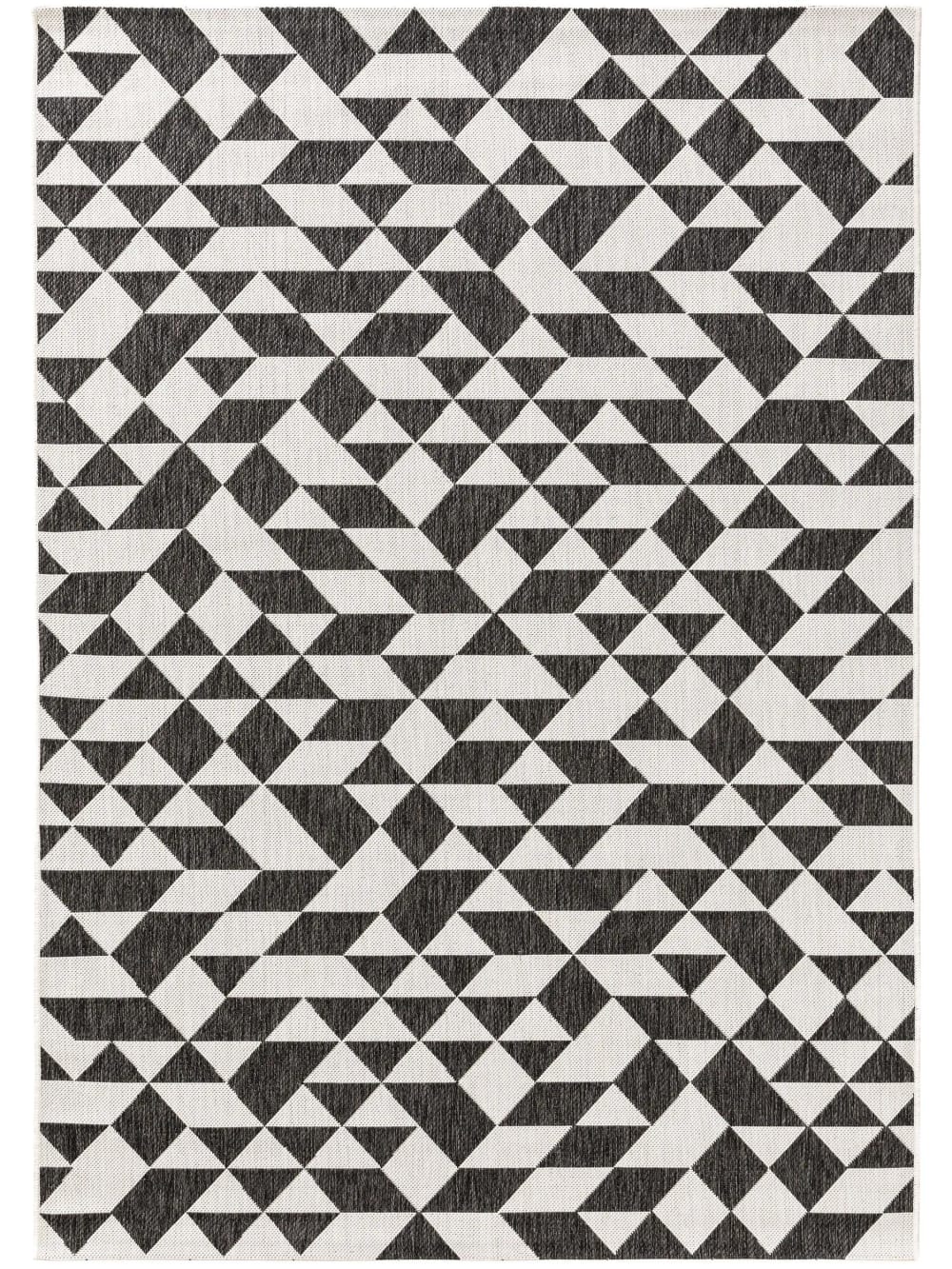 Tapis d'extérieur & intérieur noir 120x170