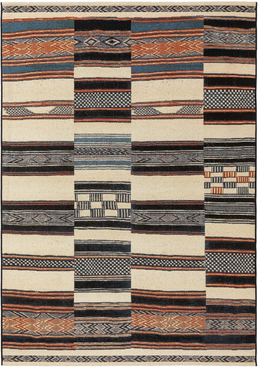 Alfombra de exterior & interior multicolor 120x180