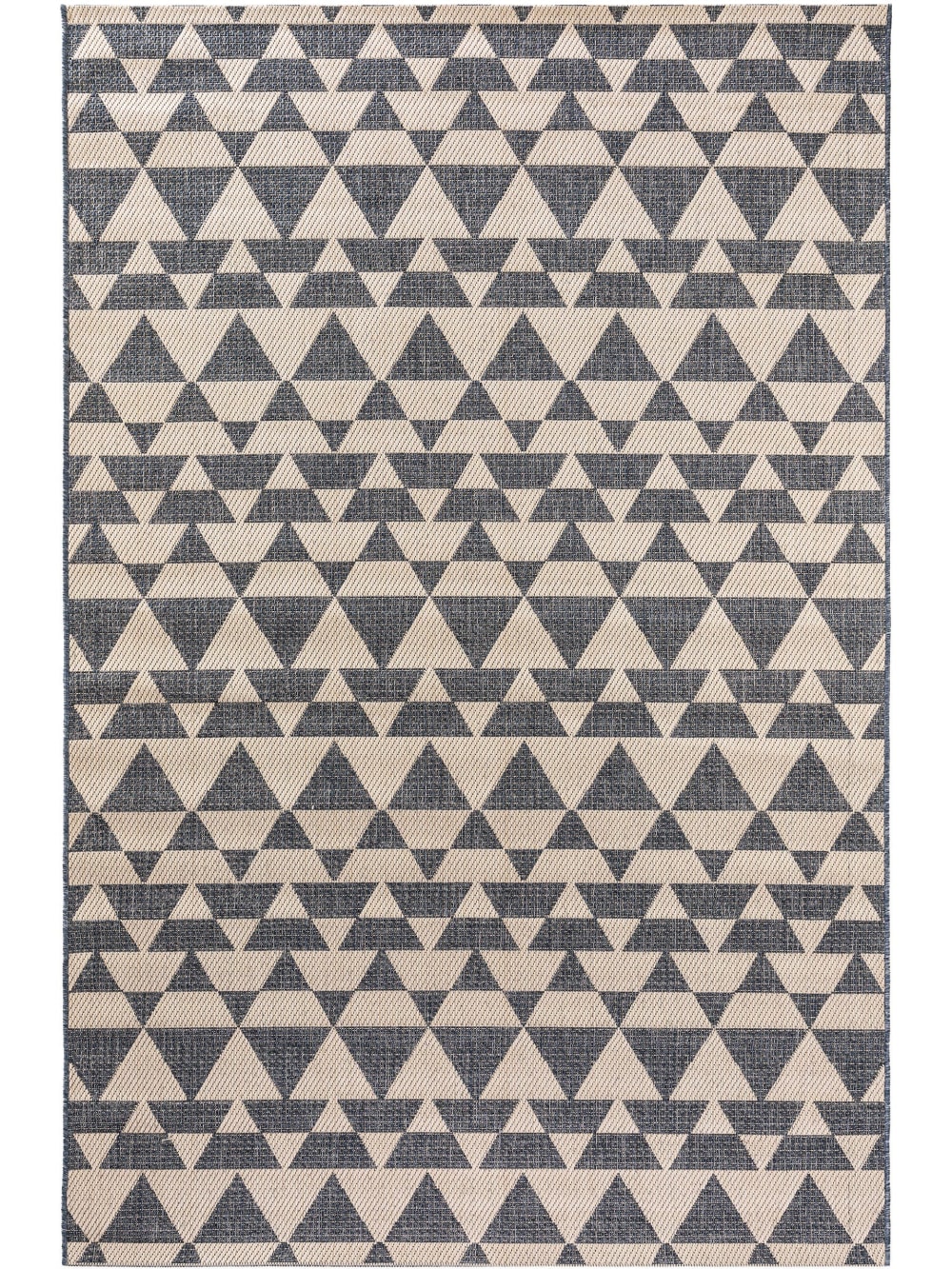 Tapis d'extérieur & intérieur beige/bleu 133x190